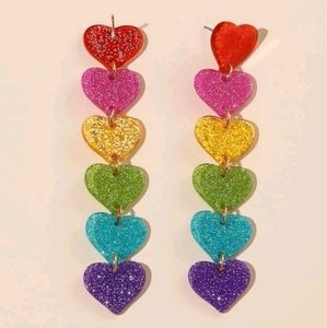 Glitter hearts 💕 earrings